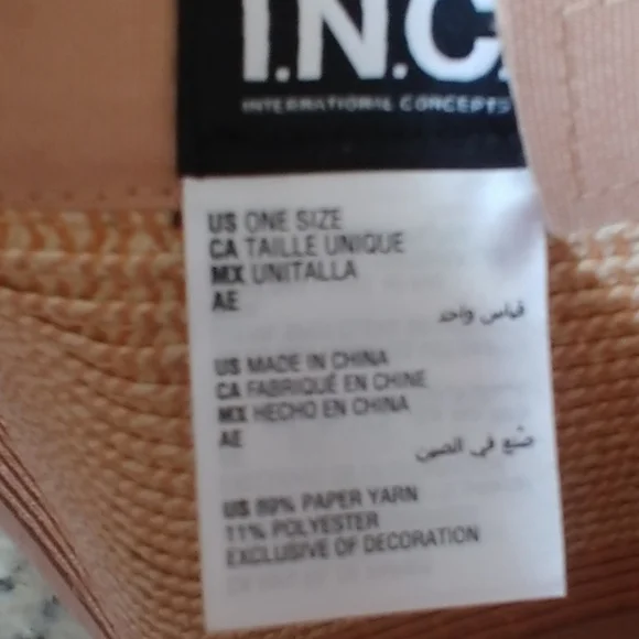 INC International Concepts Two-Tone Straw Visor - Natural, Tan - Picture 2 of 12